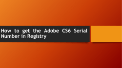 How to get the Adobe CS6 serial Number in Registry-converted