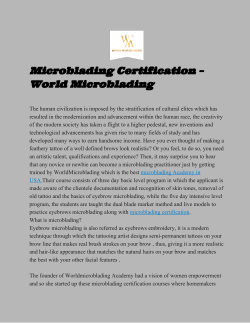 Microblading Certification World Microblading