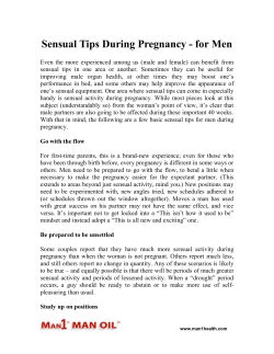 Sensual Tips During Pregnancy - for Men