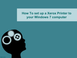 How To set up a Xerox Printer to your Windows 7 computer-converted
