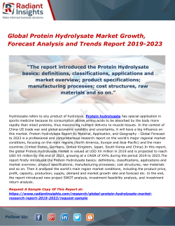 Global Protein Hydrolysate Market Growth, Forecast Analysis and Trends Report 2019-2023 