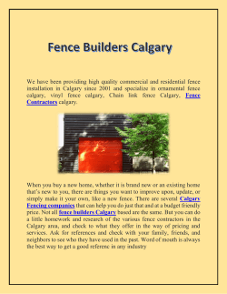 Fence Builders Calgary