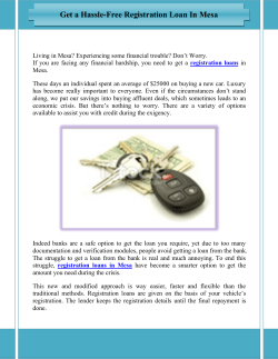 Get a Hassle-Free Registration Loan In Mesa