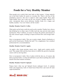 Foods for a Very Healthy Member