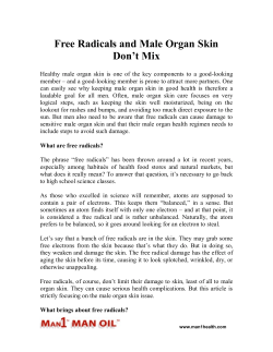 Free Radicals and Male Organ Skin Don’t Mix