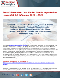 Breast Reconstruction Market Size is expected to reach USD 3.8 billion by 2019 - 2026 
