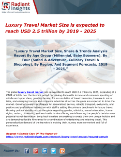 Luxury Travel Market Size is expected to reach USD 2.5 trillion by 2019 - 2025 