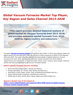 Global Vacuum Furnaces Market Top Player, Key Region and Sales Channel 2013-2028