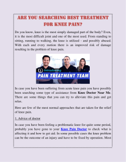 Are You Searching Best Treatment for Knee Pain