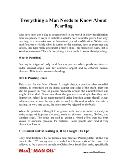 Everything a Man Needs to Know About Pearling