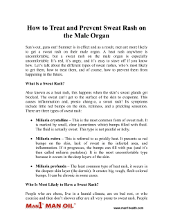 How to Treat and Prevent Sweat Rash on the Male Organ