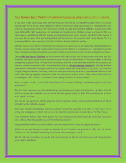 Sell house fast Oakland without paying any hefty commission