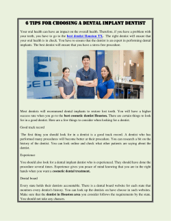 6 Tips for Choosing a Dental Implant Dentist
