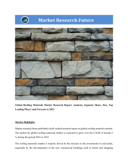 Global Roofing Materials Market