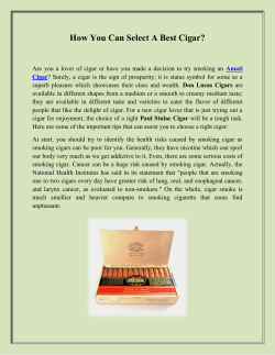 How You Can Select A Best Cigar 