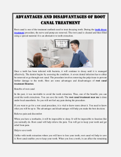 Advantages and disadvantages of root canal treatment