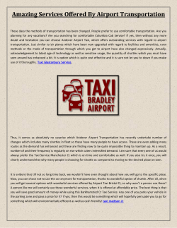 Amazing Services Offered By Airport Transportation1