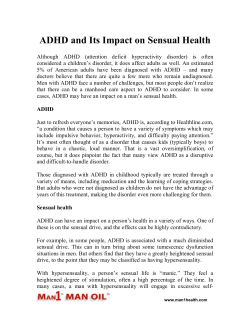ADHD and Its Impact on Sensual Health