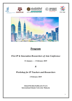 Bashar H. Malkawi First IP & Innovation Researchers of Asia Conference