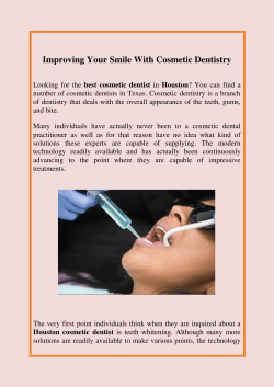 Improving Your Smile With Cosmetic Dentistry
