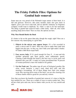 The Frisky Follicle Files - Options for Genital hair removal