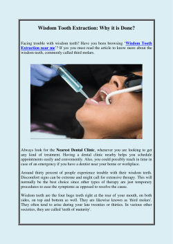 Wisdom Tooth Extraction Why it is Done