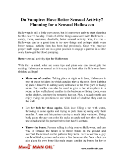 Do Vampires Have Better Sensual Activity - Planning for a Sensual Halloween