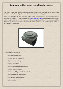 Complete guides about zinc alloy die casting