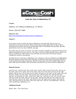 Cash for Cars in Waterbury CT