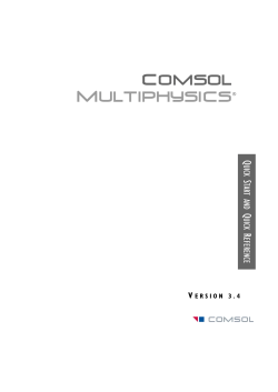 COMSOL Multiphysics Users Guide 3.4