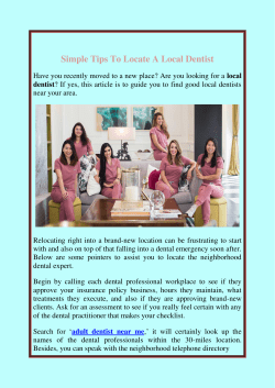 Simple Tips To Locate A Local Dentist