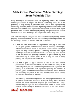 Male Organ Protection When Piercing - Some Valuable Tips