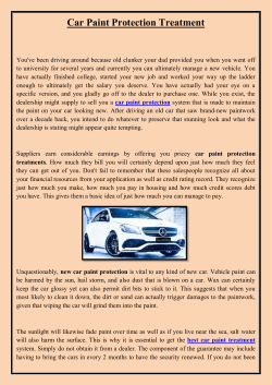 Car Paint Protection Treatment