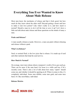 Everything You Ever Wanted to Know About Male Release