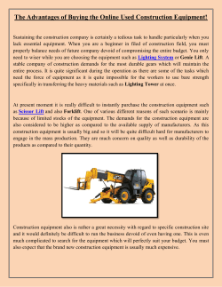 The Advantages of Buying the Online Used Construction Equipment