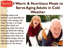 5 Warm and nutrious meal for Adults in winter