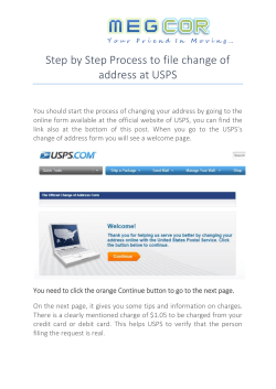 Step By Step Process To File Change Of Address at USPS - MegCor