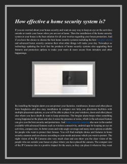 How effective a home security system is