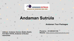 Andaman And Nicobar Tour Packages by Andaman Sutrula