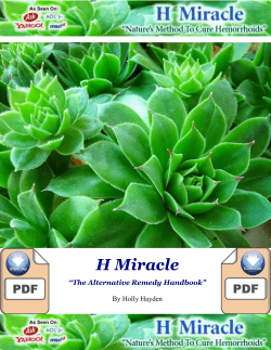 Hemorrhoid Miracle EBOOK PDF Holly Hayden Download Free Report